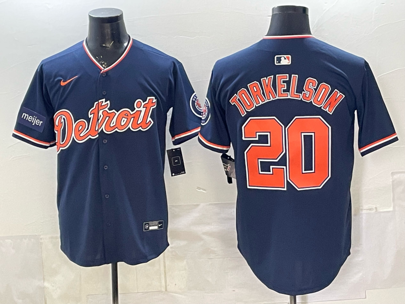 Men Detroit Tigers #20 Torkelson blue Game Nike MLB Jersey 20260402007->->MLB Jersey